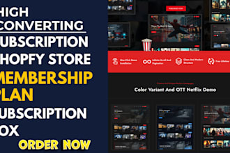 create subscription shopify store subscription website subscription box website