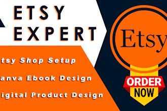 do etsy ebook, etsy digital product, canva shopify and stan store design