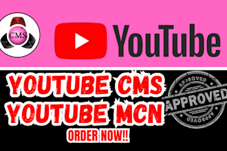 help you claim and set up a full youtube cms account