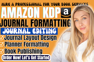 edit, format your journal or planner for amazon KDP publishing