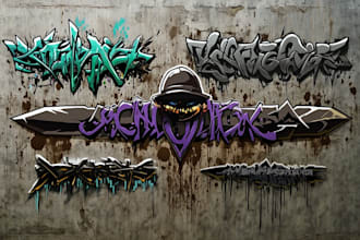 create a logo design in the dope style of graffiti