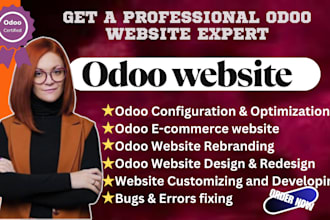 install, develop odoo website erp odoo ecommerce website integrate odoo modules