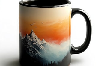 draw unique and high quality coffee mug designs for you