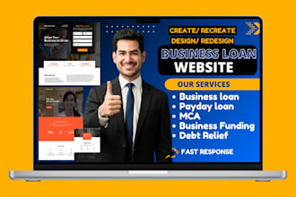 design payday loan website business loan mca finance website debt relief website