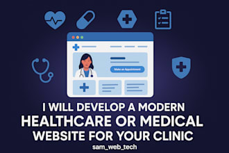 develop a modern healthcare medical website for your clinic