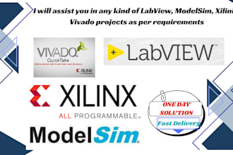 assist you in labview, modelsim, vivado, xilinix projects as per requirements