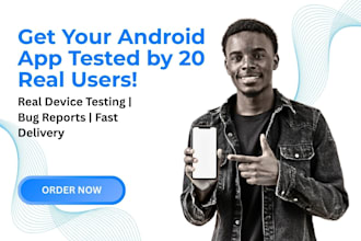 do manual qa app testing, android ios app testing, 12 testers, 20 testers