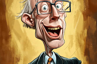 draw political caricature cartoon
