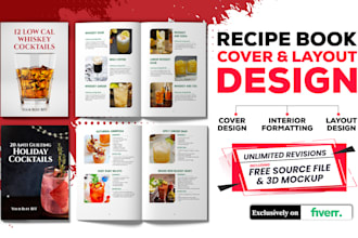 do recipe book design or cookbook design and formatting