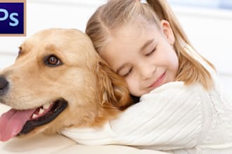 do lifestyle product editing, infographics, pet photo retouching