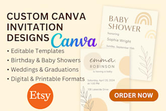 do invitation design for etsy shop party invitation cards baby shower invites