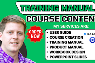 create online course training manual course curriculum training course content