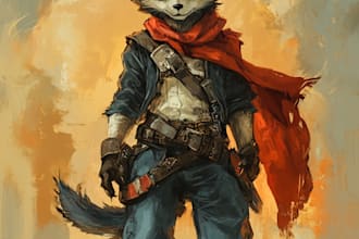 create custom anime style furry art for personas