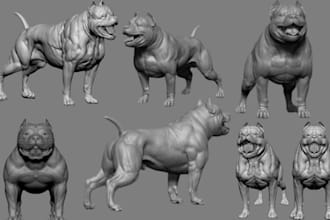 printable 3d animal model dog cat dragon dinosaur fantasy creatures for 3d print