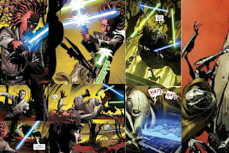 draw comic book, nsfw comic illustration, graphic novel as a comic artist,