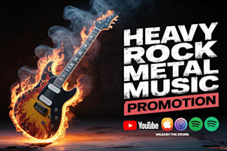 add viral heavy rock metal music promotion to 900 top active playlist curators