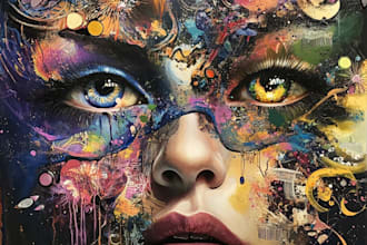 draw abstract geometric digital art