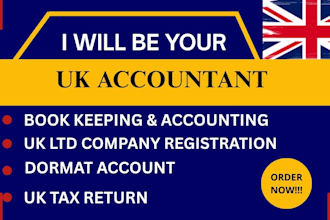file your UK tax return, reactivate dormant accounts, and provide bookkeeping