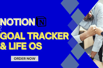 notion life os template, custom notion life os template and goal tracker