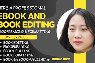 do ebook editing, proofread manuscript, format ebook, print book for amazon KDP