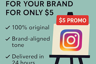write 30 instagram captions for your brand for only 5 dollar