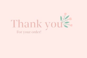 design a beautiful and elegant thank you card