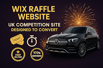 design fix raffle website UK competition raffle giveaway raffle wix sweepstake