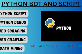 do python debug, python scripting, develop software, and fix coding error