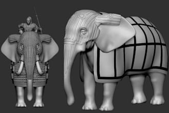 sculpt 3d character modeling animal model 3d historical figure for 3d printing
