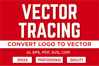 vector tracing, recreate, remake, edit, convert or vectorize logo