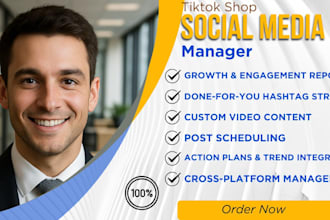 do monthly tiktok post scheduling social media manager and content creator