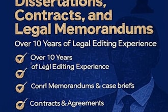 edit UK law dissertations, contracts, and legal memorandums