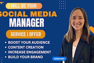 be social media marketing manager and content creator