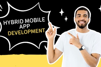 develop hybrid mobile apps in flutter, react native, ionic