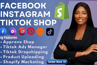 set up tiktok shop setup facebook shop instagram shop tiktok dropshipping setup