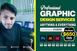 give monthly graphic design services