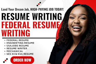 write a powerful federal engineering resume  linkedin profile optimization ecqs