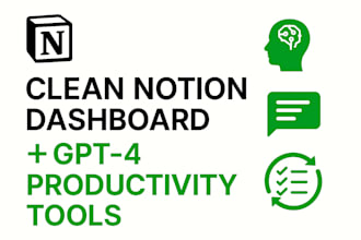 build a clean notion dashboard with gpt powered productivity tools