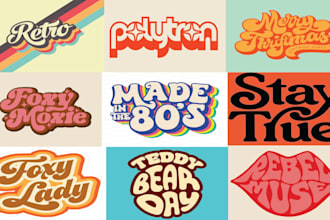 design 70s vintage retro, t shirt, hippie, and psychedelic font typography logo