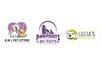 design unique pet animal pet shop dog logo