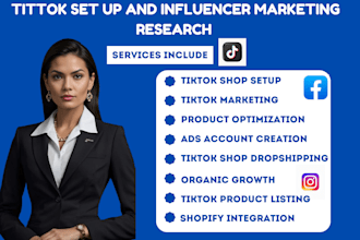 setup and manage tiktok, find best instagram, youtube, tiktok influencer ads