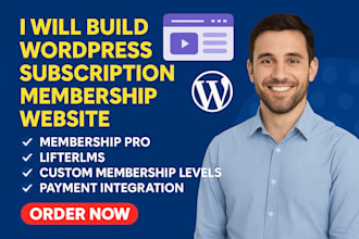 build wordpress subscription membership website using membership pro lifterims