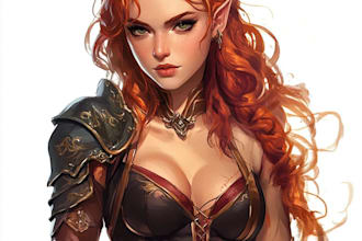 create dnd character art and sci fi concept art