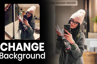 change the background in your mirror selfie photos