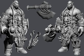 sculpt custom miniatures  dnd, warhammer, 3d modular kits stl for 3d printing