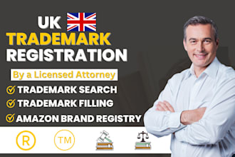 conduct UK trademark registration search and file to register your brand patent