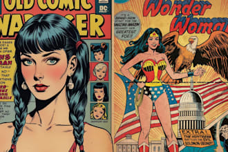 draw retro vintage comic illustration pop art retro comic vintage comic book