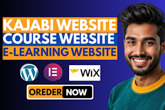 create kajabi website, lms, course website, elearning platform and email funnels
