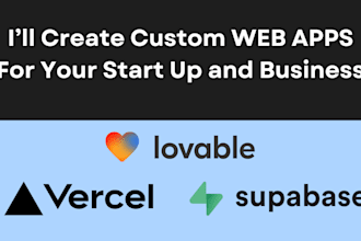 create custom web apps using lovable supabase vercel