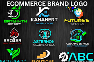 design creative shopify, amazon, ebay,etsy store ecommece logo or brand identity